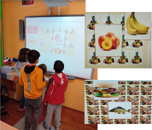 žáci hrají interaktivní pexeso na téma zdravá výživa.png