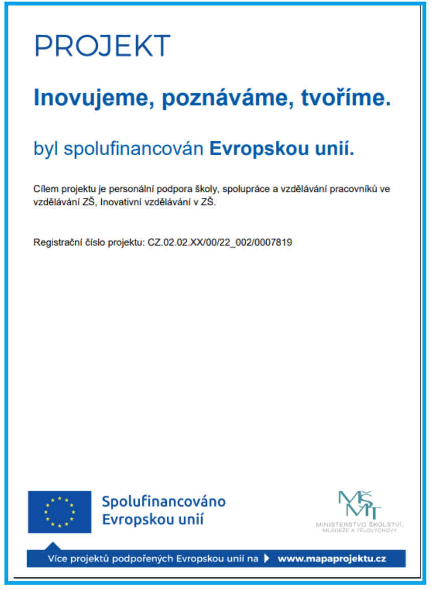 inovujeme poznáváme tvoříme